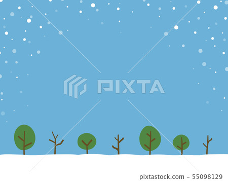 Landscape with trees Winter 55098129