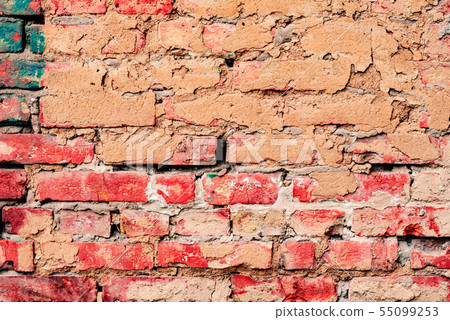 Brick texture with scratches and cracks Brick texture with scratches and cracks 55099253