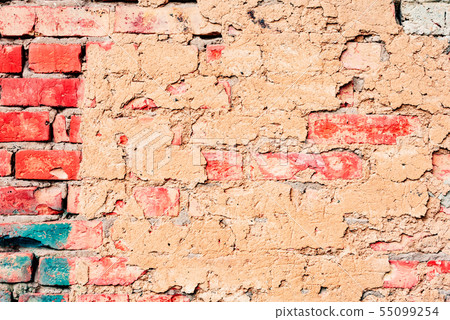 Brick texture with scratches and cracks Brick texture with scratches and cracks 55099254