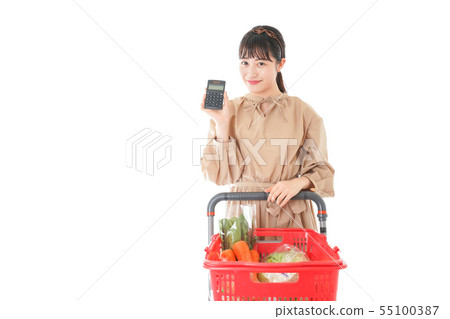 Household budget, housewife, shopping image Household budget, housewife, shopping image 55100387