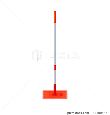 Mop with a flat nozzle. Vector illustration on white background. 55100554