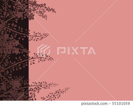 日本樣式秋天草/紅色背景材料 55101059