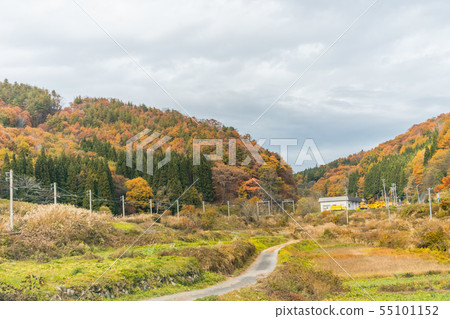 Beautiful autumn leaves of Takase in omachi Beautiful autumn leaves of Takase in omachi 55101152