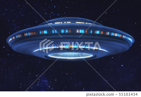 Unidentified Flying Object Space Clipping Path 55101434