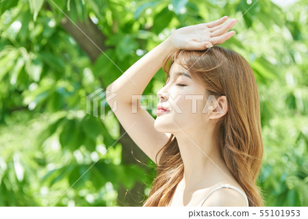 Female Beauty Fresh green Female Beauty Fresh green 55101953