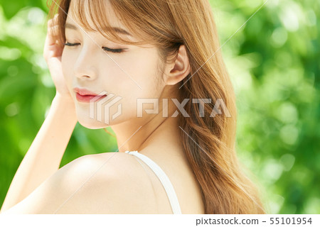 Female Beauty Fresh green Female Beauty Fresh green 55101954