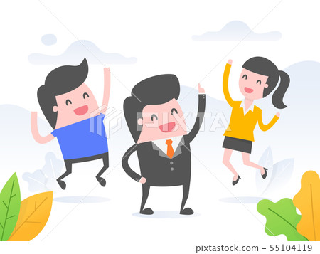 Leader energize his team. 55104119