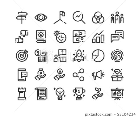 Business Icon Set. 55104234