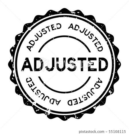 Grunge black adjusted word round rubber seal stamp Grunge black adjusted word round rubber seal stamp 55108115