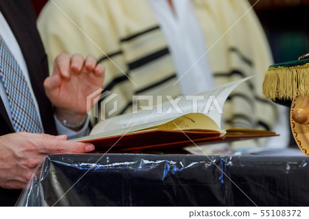 Prayer shawl - Tallit Jewish religious symbol and Prayer shawl - Tallit Jewish religious symbol and 55108372