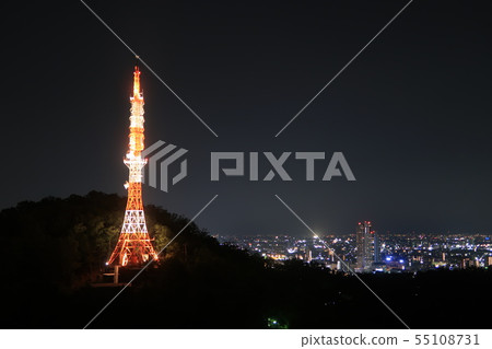 Gifu city, the night view of Kinkasan Driveway 2nd Observatory Gifu city, the night view of Kinkasan Driveway 2nd Observatory 55108731