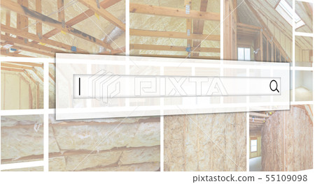 Inside wall heat isolation with mineral wool 55109098