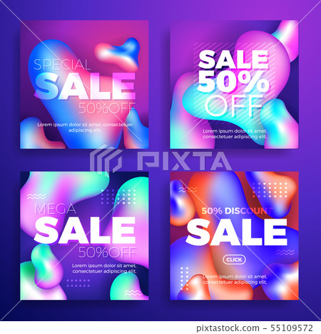 Abstract liquid banner background.  55109572
