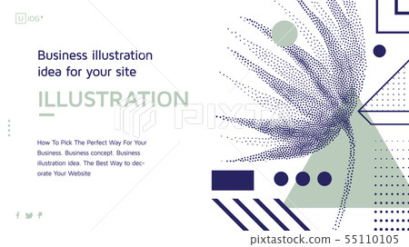 Vector landing page template with shapes, text Vector landing page template with shapes, text 55110105