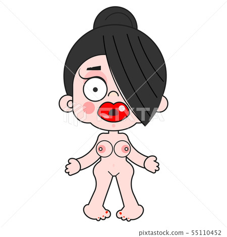 Inflatable Sex Doll. Inflatable Woman. Vector Stock Illustration