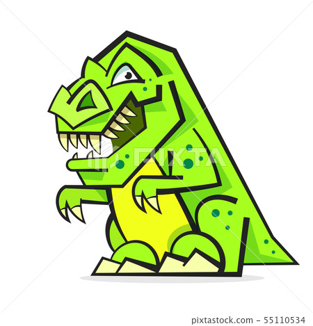 Angry Dinosaur Vector Illustration For Your Design Angry Dinosaur Vector Illustration For Your Design 55110534