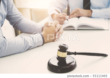 tribunal and justice concept, Consultation with tribunal and justice concept, Consultation with 55111405