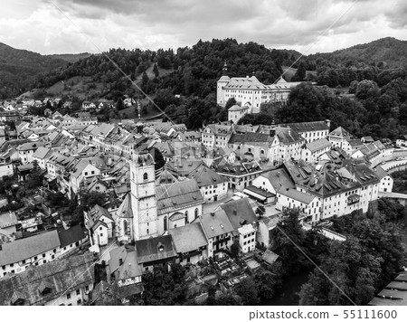 Medieval Castle in old town of Skofja Loka, Slovenia Medieval Castle in old town of Skofja Loka, Slovenia 55111600
