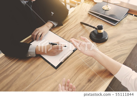 tribunal and justice concept, Consultation with tribunal and justice concept, Consultation with 55111844