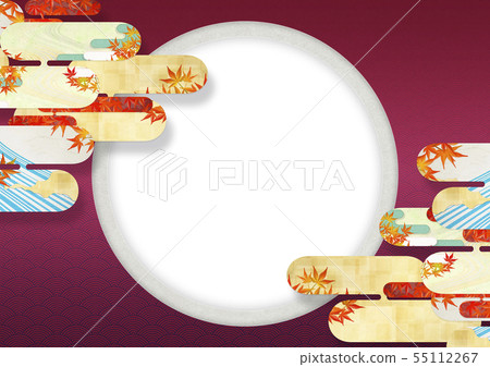 圓窗 - 日式日式 - 日式 - 背景材料 - 秋 - 秋葉 圓窗 - 日式日式 - 日式 - 背景材料 - 秋 - 秋葉 55112267