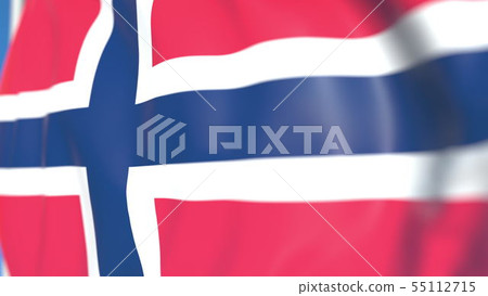 Waving national flag of Norway close-up, 3D... - Stock Illustration ...