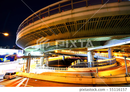 Night view of Nagoya Kurokawa junction Night view of Nagoya Kurokawa junction 55116157