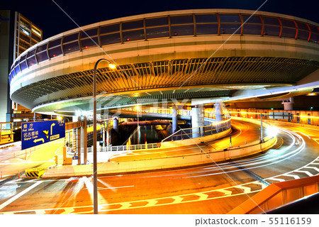 Night view of Nagoya Kurokawa junction Night view of Nagoya Kurokawa junction 55116159