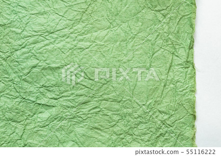 Green Japanese paper and white background Green Japanese paper and white background 55116222