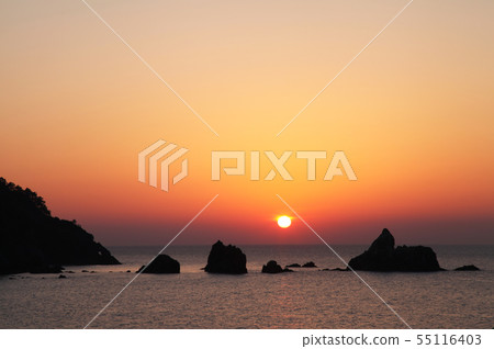 Anomi coast evening scenery Anomi coast evening scenery 55116403