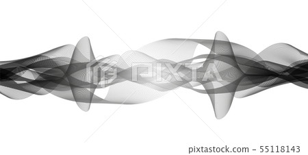 Abstract black and white Sound Wave Abstract black and white Sound Wave 55118143