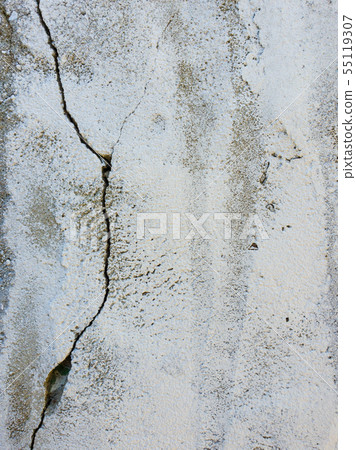 Old grungy, weathered concrete wall with big Old grungy, weathered concrete wall with big 55119307