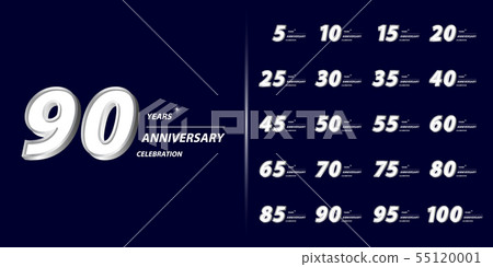 Set of anniversary logotype. Premium anniversary Set of anniversary logotype. Premium anniversary 55120001