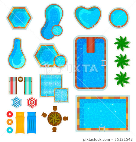 Swimming Pools Top View Set Swimming Pools Top View Set 55121542