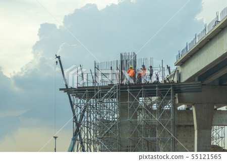 Build concrete highway on site construction road Build concrete highway on site construction road 55121565