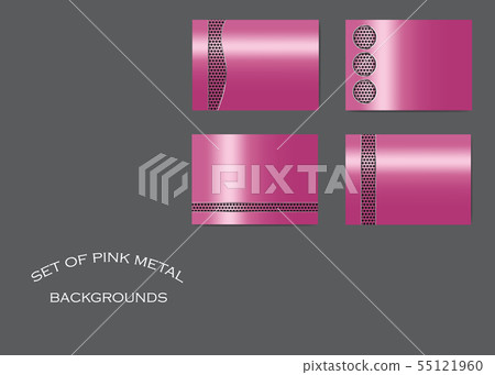 Set of pink metallic backgrounds 55121960