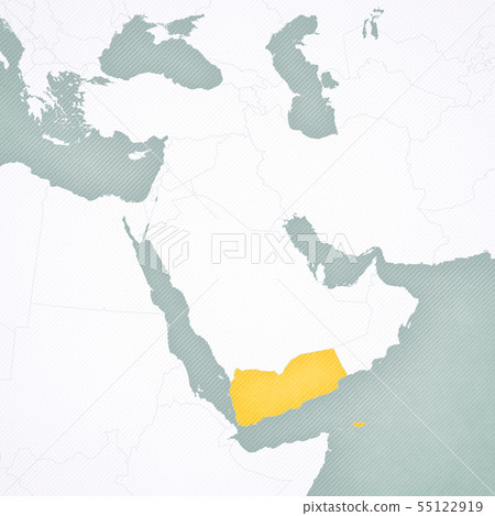 Map of Middle East - Yemen 55122919