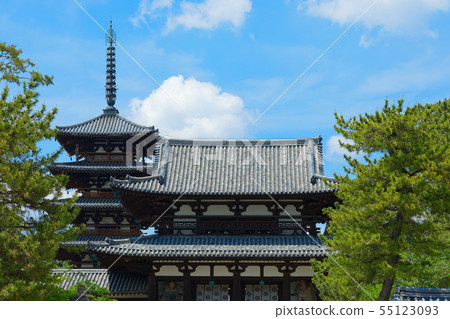 Horyu-ji Temple five-storied pagoda Horyu-ji Temple five-storied pagoda 55123093