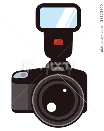 Single-lens reflex camera with strobe 55123140