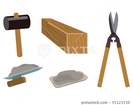 金槌,木材,水泥,小手 金槌,木材,水泥,小手 55123150