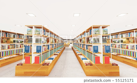 書店CG真正的5明亮沒有人 書店CG真正的5明亮沒有人 55125171