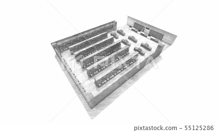 Bookstore CG illustration 12 monochrome no people Bookstore CG illustration 12 monochrome no people 55125286