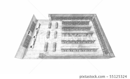 書店CG例證14單色沒有人 55125324