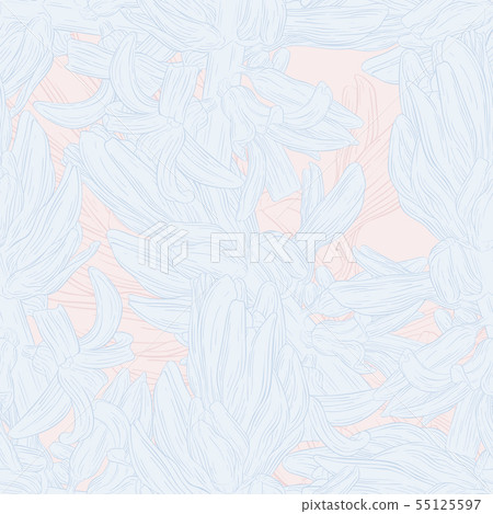 Floral seamless pattern with hyacinth Floral seamless pattern with hyacinth 55125597