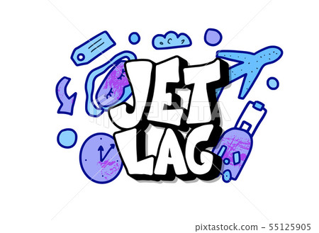 Jet lag quote. Vector concept illustration. 55125905
