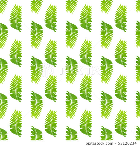 Floral seamless pattern. Palm branch ink sketch 55126234