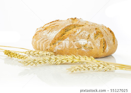Rye wheat bread isolated on white Rye wheat bread isolated on white 55127025