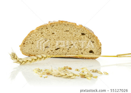 Rye wheat bread isolated on white Rye wheat bread isolated on white 55127026