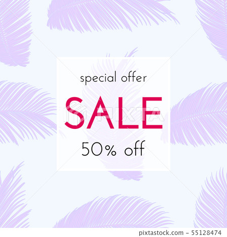 Sale floral card. Vector illustration Sale floral card. Vector illustration 55128474