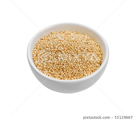 Organic quinoa seeds on white background 55129667