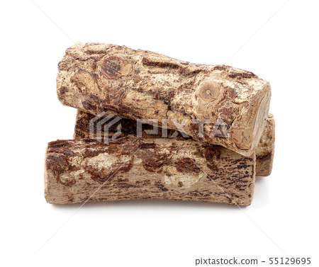 Thanaka wood on white background 55129695